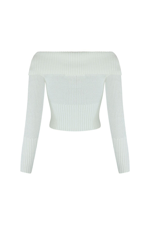 Good Luck Knit Two Way Zipper Top Crop Top EDGE